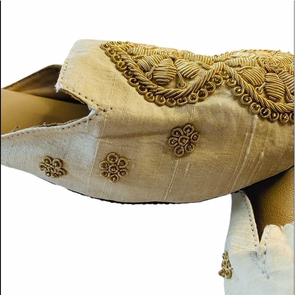 SAACHI Silk Embroidered Slides size 7 - Picture 5 of 15